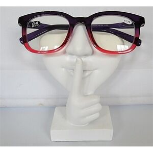 Optique Sheer Red Nerd 1.75 Cat Eye Thick Blue Light Reading Nerd Glasses 106657